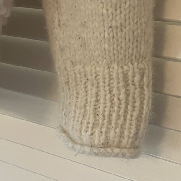 Faherty Polly Alpaca Sweater in Winter White large - Picture 9 of 12